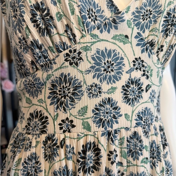 Japan Tie Back Floral Print Sleeveless Midi Dress - Picture 5 of 9